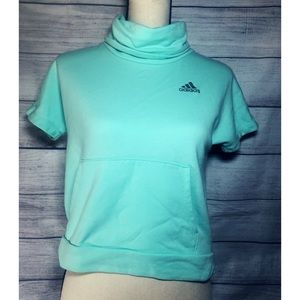 Mint green adidas gym top
